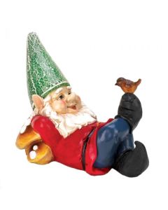 LAZY GNOME SOLAR STATUE